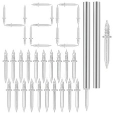 420 Pcs Double Headed Skirting Nails, Double Sided Traceless Nails with Sleeve T