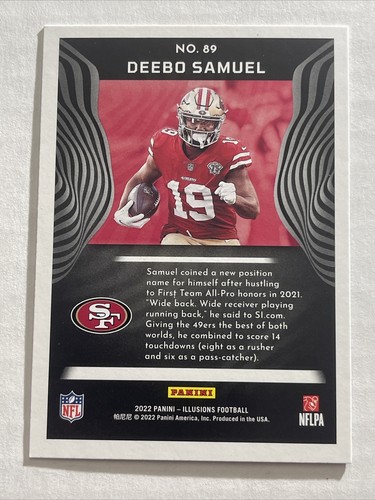Deebo Samuel 2022 Illusions Football Base #89 San Francisco 49ers - Picture 2 of 2