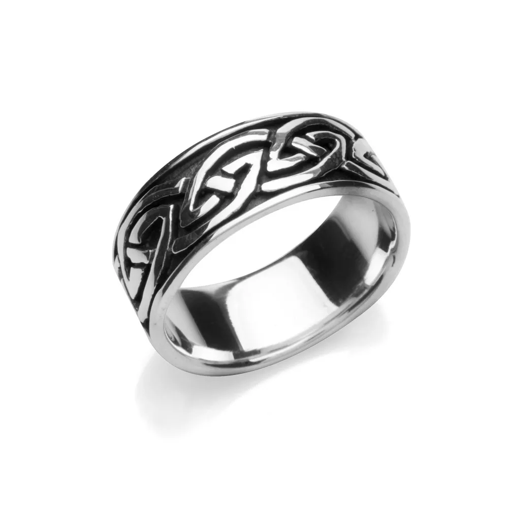 Sterling silver sale celtic wedding bands