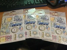 4X 3D STICKERS BABY BOY 15X10 CM NEW