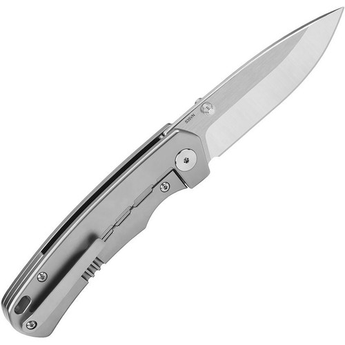 QSP Knife Puffin Folding Knife 3" CPM S35V Steel Blade Titanium/White CF Handle - Picture 4 of 5
