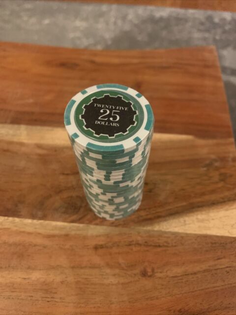 Poker Chips (25) $25 Tri-Color Denomination Clay Composite