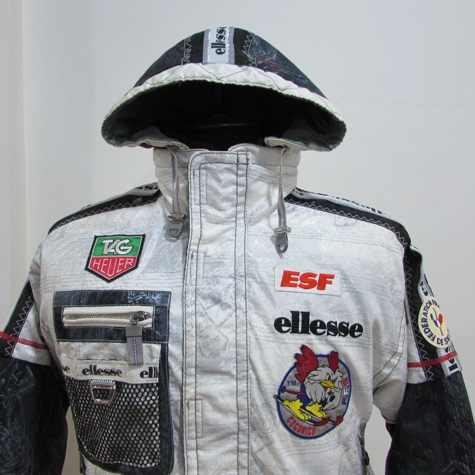 Ellesse Men's VTG Japanese Cocorico Hooded Jacket M Navy 80s/90s REF (Y00433 - Image 2 of 4