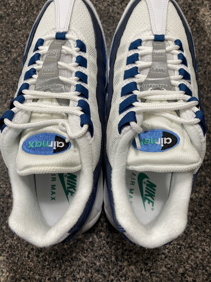 Size 8 - Nike Air Max 95 OG White Slate Blue | eBay