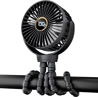 Miniventilador portátil para cochecito, pequeño enfriador personal recargable co