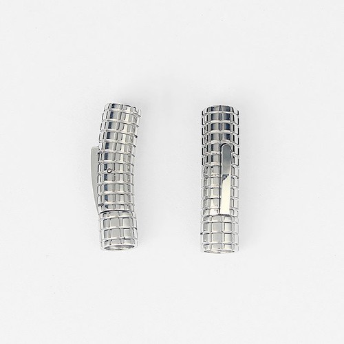 Antique Silver Stainless Steel Lock Safety Hook Clasp For 4mm 6mm Round Leather - Picture 2 of 7