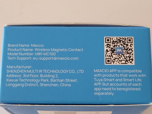 Maxcio Smart WiFi Door Window Sensor Detector Safe Alarm Alexa/ Google/Home NIB - Picture 3 of 5