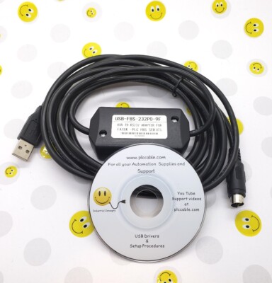 USB FBS-232P0-9F Programming Cable for Fatek Facon FBS FB1Z B1 Series PLCs  