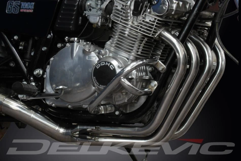 Коллекторы из нержавеющей стали Delkevic 4-1 - выхлопные трубы Suzuki GS1000S 79-80 GS1000E 78-80 - Изображение 3 из 4