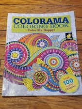 Colorama Color Me Happy By TeleBrands Press Adult Coloring Paperback Book