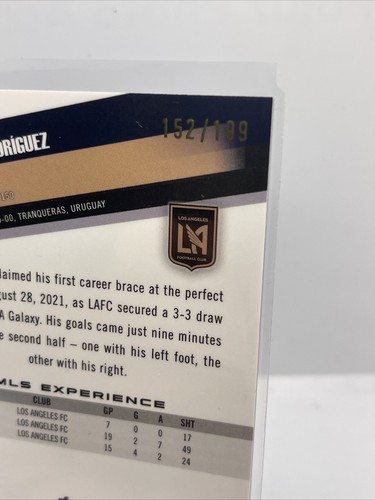Brian Rodriguez Blue Mini Diamond Refractor /199 2022 Topps MLS Chrome LAFC 156 - Picture 2 of 2