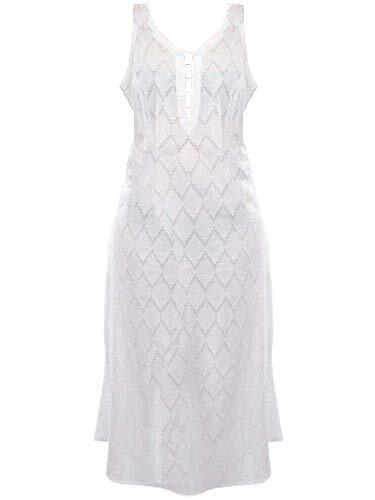 White Chevron Cover Up Dress Size Medium