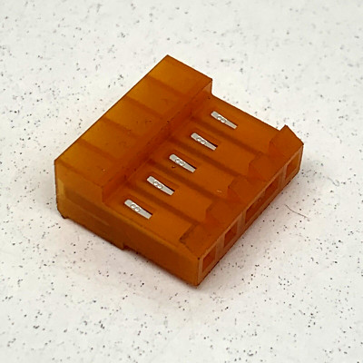 (10-Pack) AMP MTA-100 Female Rectangular Receptacle IDC Connector 5-Pin Orange