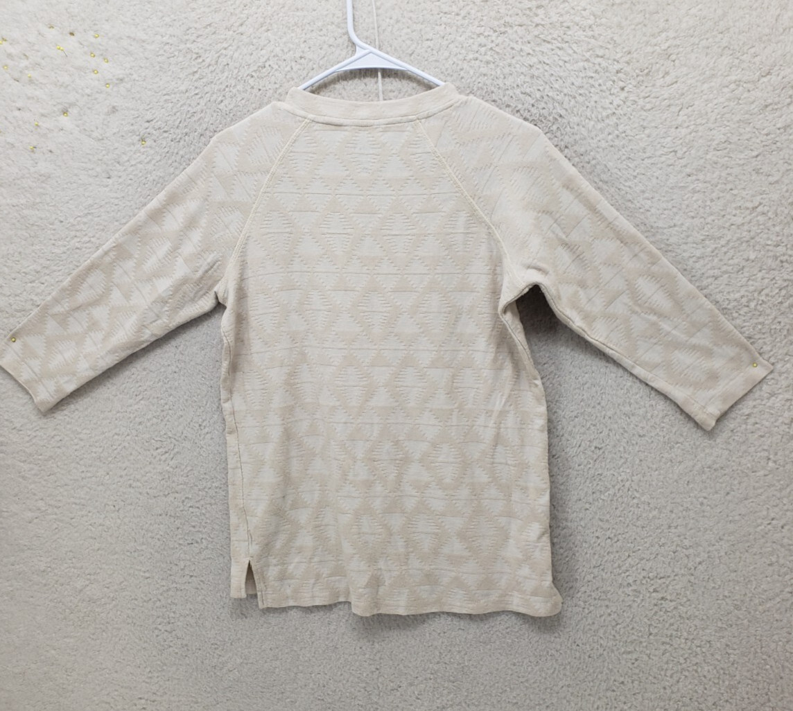 Pendleton Women Sweatshirt Extra Small Cream Patt… - image 10