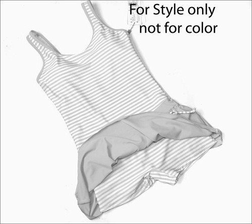 One piece swimsuit with skirt-1 pc bathing suit women, size 6-8 swimsuit CF8519 - Picture 5 of 5