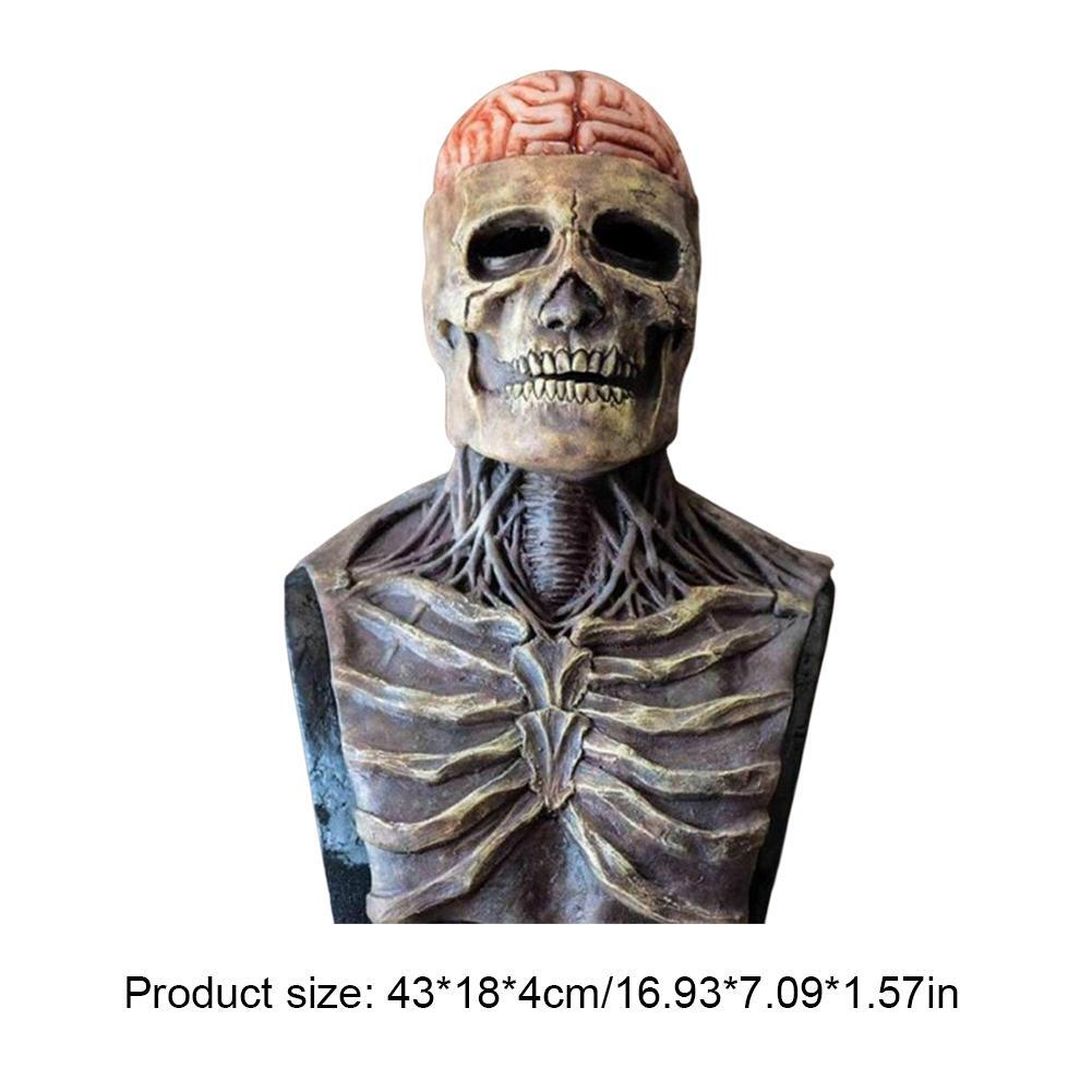 Halloween Scary Skull Mask Silica for Halloween Party Masquerade (Red