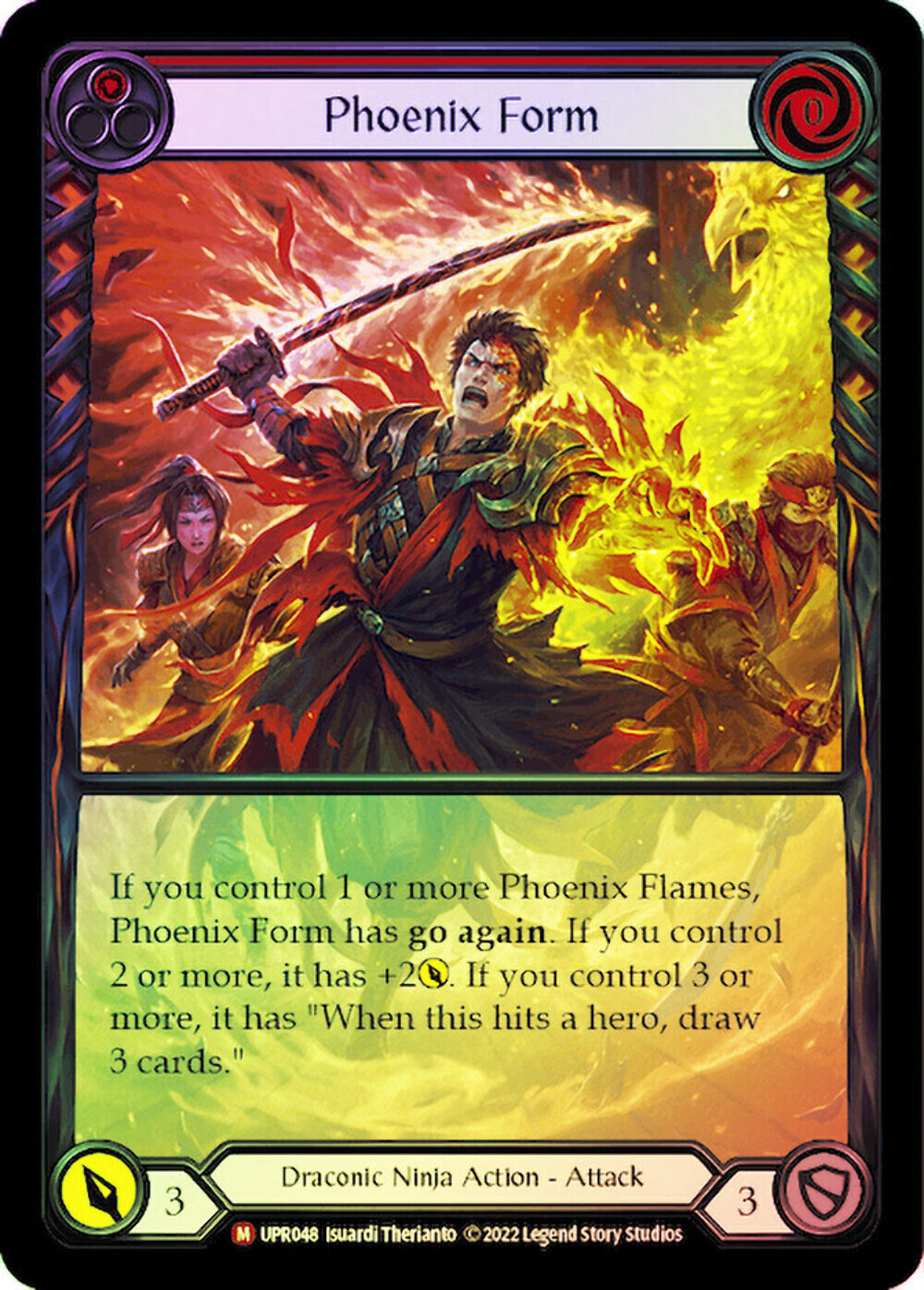 FAB RAINBOW FOIL Phoenix Form (Extended Art) Uprising Card 048 eBay