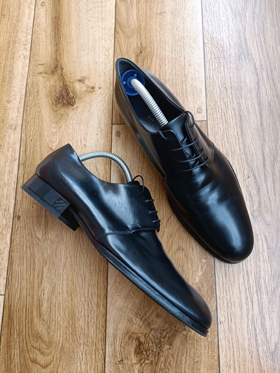 LOUIS VUITTON DERBY MEN LEATHER OXFORD SHOES SIZE 40 EU, 7 LOUIS VUITTON DERBY MEN LEATHER OXFORD SHOES SIZE 40 EU, 7