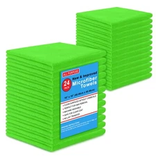 Microfiber Cleaning Cloth Set Of 24 Towel Rag Car Polishing Detailing No-Scratch