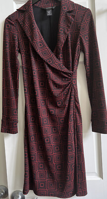Express Red and Black  Front Ruffle  Dress, Size 1-2 XS