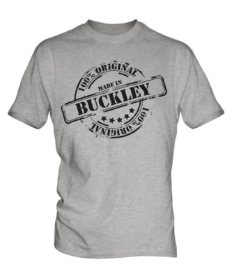 MADE IN BUCKLEY HERREN T-SHIRT GESCHENK WEIHNACHTEN GEBURTSTAG 18. 30. 40. 50. 60.