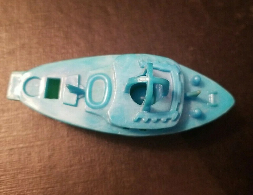 Silbato de barco de juguete de plástico vintage años 50 3 3/8" Hong Kong ~ Ray Rohr Cosmic Arti Foto 4 de 4
