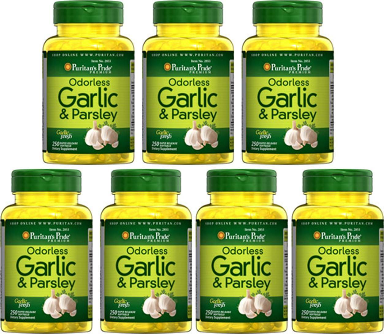 Garlic & Parsley Odorless 250 Softgels Cholesterol Health Pills