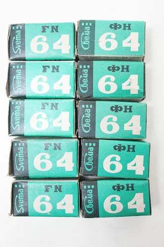 3 rolls 35mm black and white film Svema FN64 (Foto64). Expired.