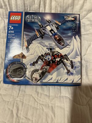 LEGO Alpha Team: Blue Eagle vs. Snow Crawler (4745) Open Box, Instr, 1 Fig 1 Jar