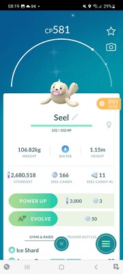 Pokemon Go Shiny Seel