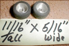 1 Pr Black Racing Tires Sponge Tall 11/16" X Wide 5/16" TORMO Slot MinituresNOS