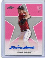 2020 Leaf Perfect Game Autographs Blank Back Pink Dominic Scavone Auto 1/1