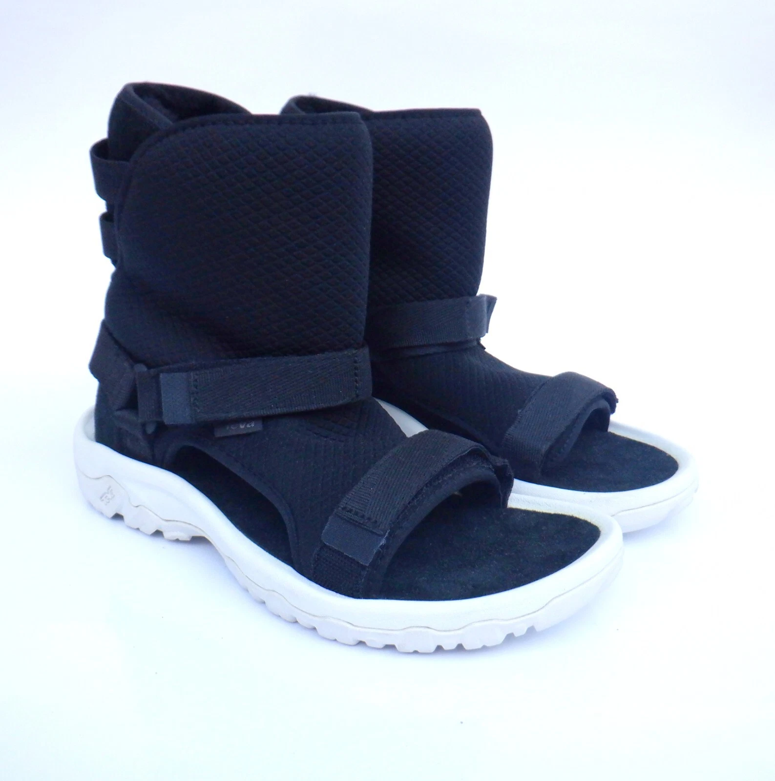 Stivali Ibridi Teva X Ugg Neri Sandali Collaborazione Unisex Pelle di Pecora M 7 W 9