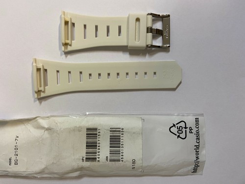CINTURINO CASIO ORIGINALE IN RESINA BIANCO LUCIDO BG-2101 - BAND RESIN |  eBay