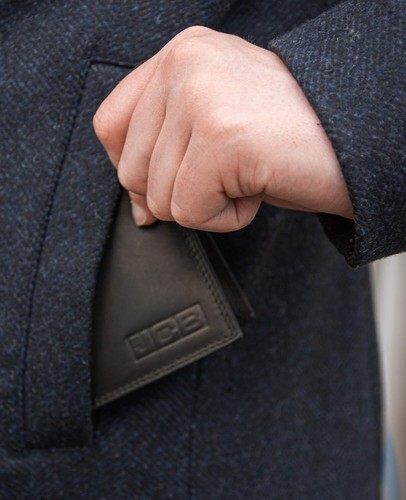 Cartera de hombre JCB clásica de cuero construida para durar protección RFID bloqueo - NEGRA - Imagen 7 de 7