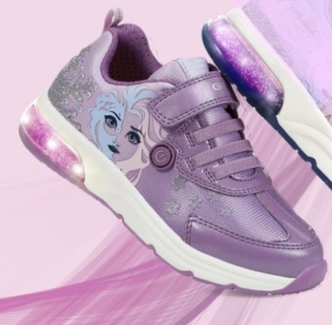 Geox Space Club Girl Frozen Light-Up shoes Size