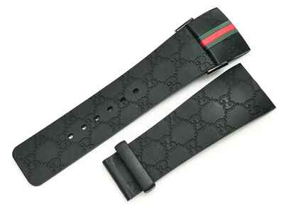 #ad #ad 26mm I Gucci 114 2 Genuine OEM Replacement Black Rubber Band Gucci YA114207 NEW $129.99