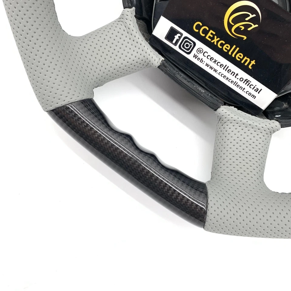 Volante LED de fibra de carbono para Mercedes Benz 07-13 S550 W216 CL63 S63 S65 Foto 4 de 4