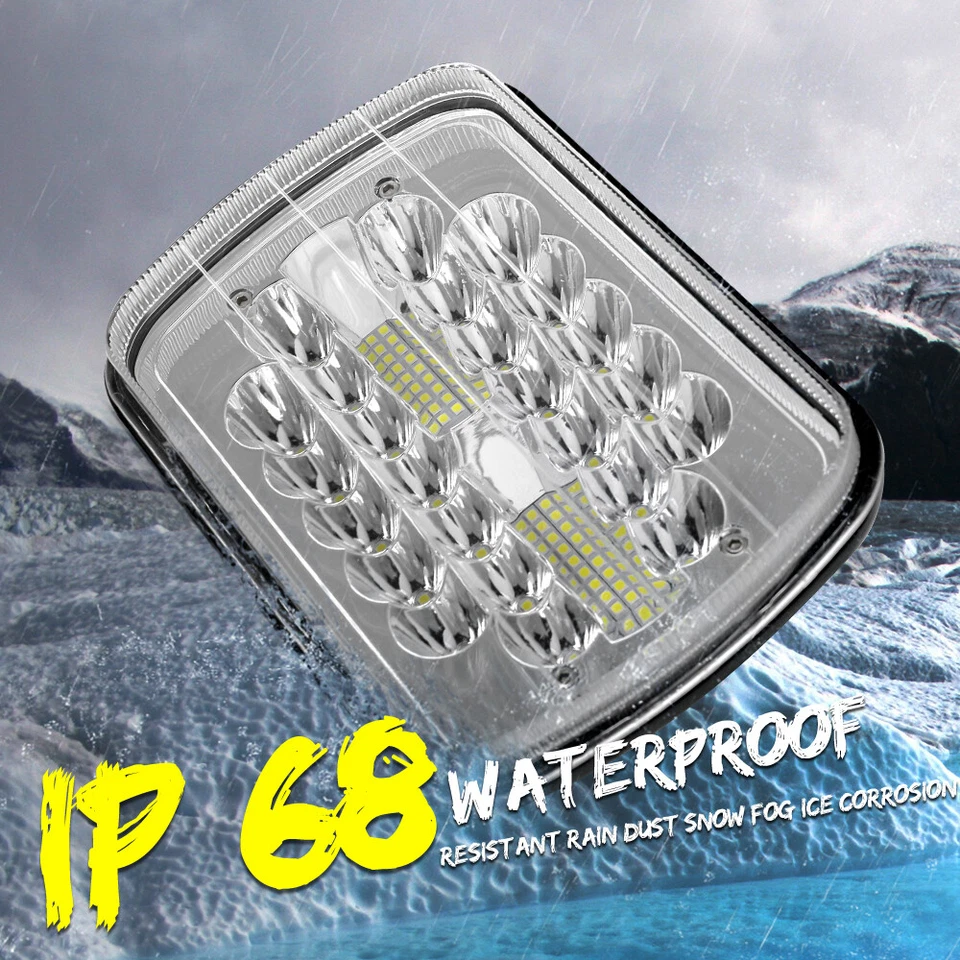 Par de faros LED haz sellado para Ford F250 F350 E150 E250 E350 5X7"" 7X6""  Foto 4 de 4