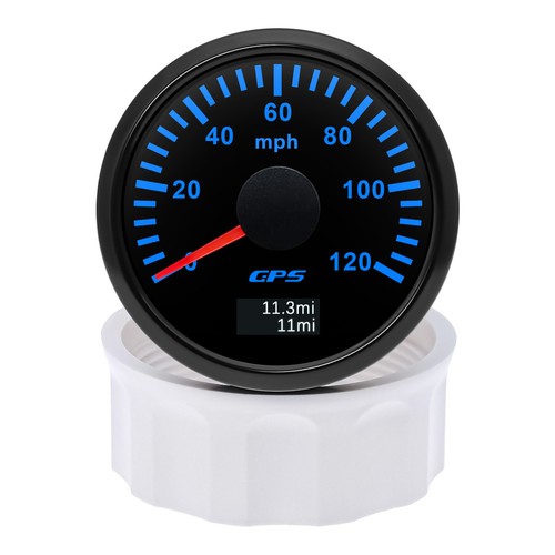 2" 52MM Black GPS Speedometer 0-120MPH Gauge Waterproof for Motorcycles Boat Car - Picture 7 of 13