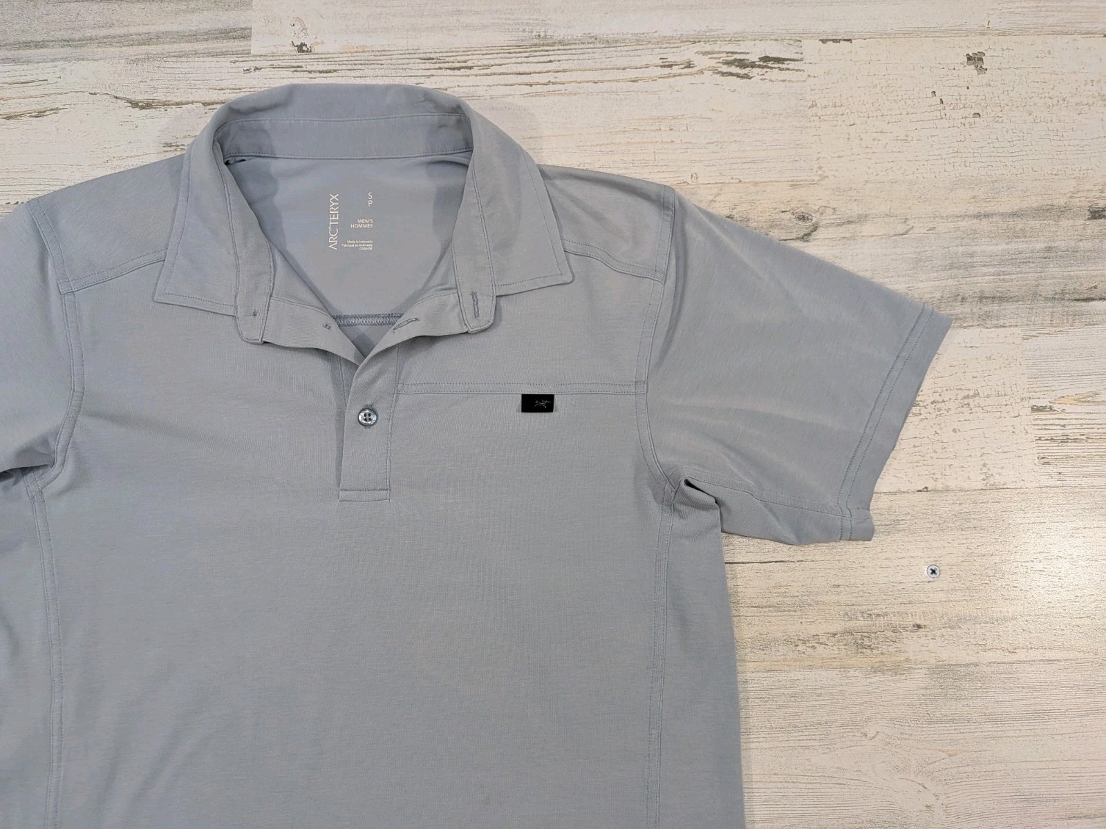 Arcteryx Polo Shirt Mens Small Light Blue Captive Performance Stretch thumbnail 6