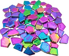 1.1 LB Porcelain Ceramic Mosaic Tiles,Broken 0.9 x 1.6 inches, Rainbow