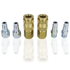 Milton S-217 V Style European Interchange Air Coupler and Plug Kit 1/4" NPT