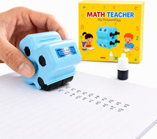 Math Teacher 4-In-1 Math Roller Stamp, Addition, Subtraction, Multiplication F
