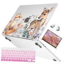 Ultra Thin Armor Case Compatible with MacBook Air 13.6 inch Fox and Deer