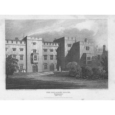 LONDON The Speakers House at Westminster - Antique Print 1815