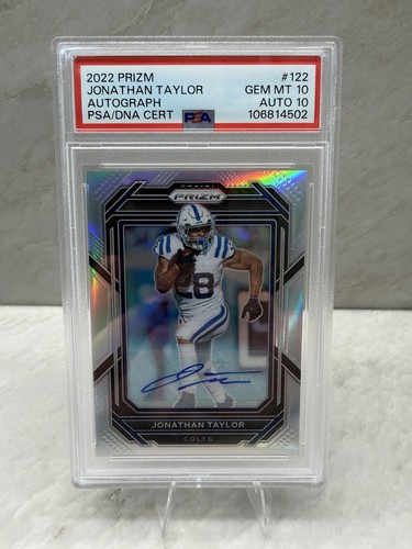2022 Panini Prizm Jonathon Taylor Autograph #122 PSA 10 Auto 10