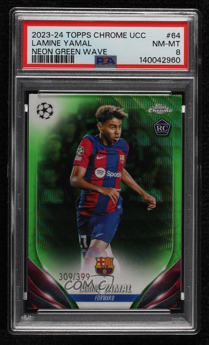 2023 Topps Chrome UEFA Club Competitions 309/399 Lamine Yamal #64 Rookie RC 18ms