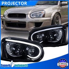 Fits 2004-2005 Subaru Impreza Wrx Outback Sti Smoke Projector Headlights