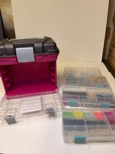 Creative Options Small Rack System Bead Organizer Storage Case w/ Beads Jewelry